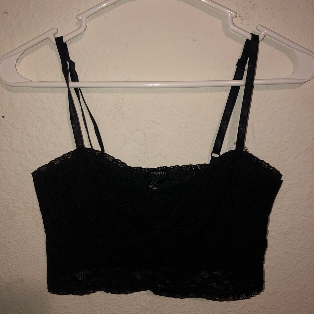Black lace bralette